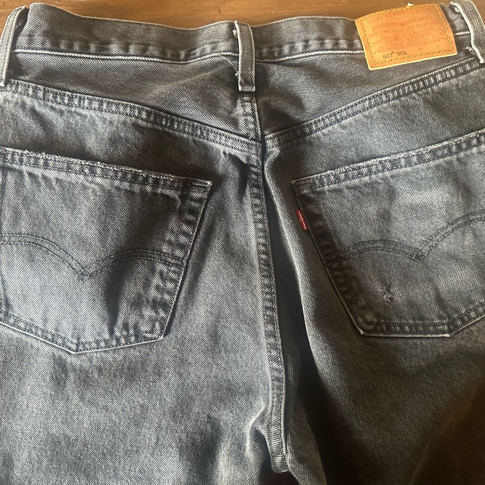 New Women’s Levi's Faded Black Jeans wide Leg Fit
